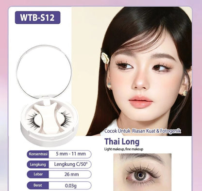 Natural Thick Portable Adhesive Free Eyelash Magnetic Suction Eyelash Style