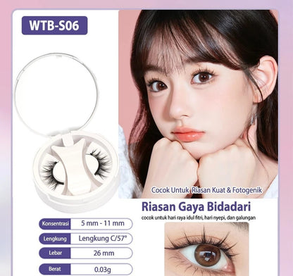 Natural Thick Portable Adhesive Free Eyelash Magnetic Suction Eyelash Style